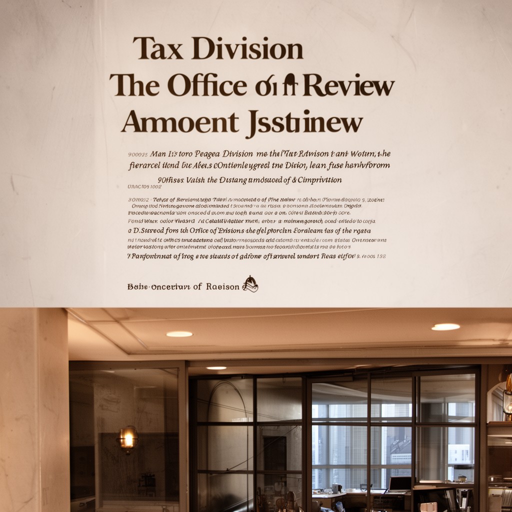 AI-generated illustration of Office of Review within the Tax Division