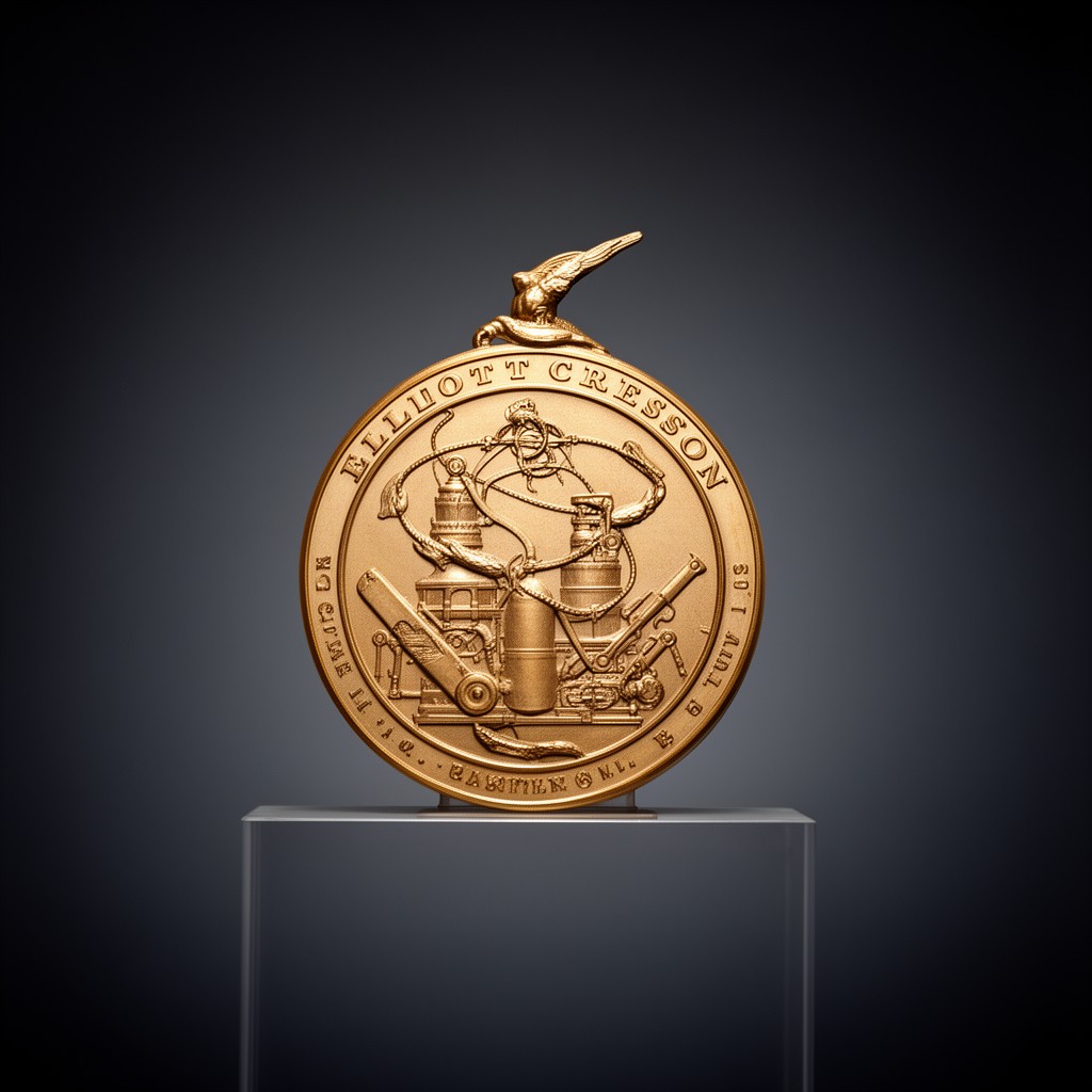 AI-generated illustration of Elliott Cresson Medal