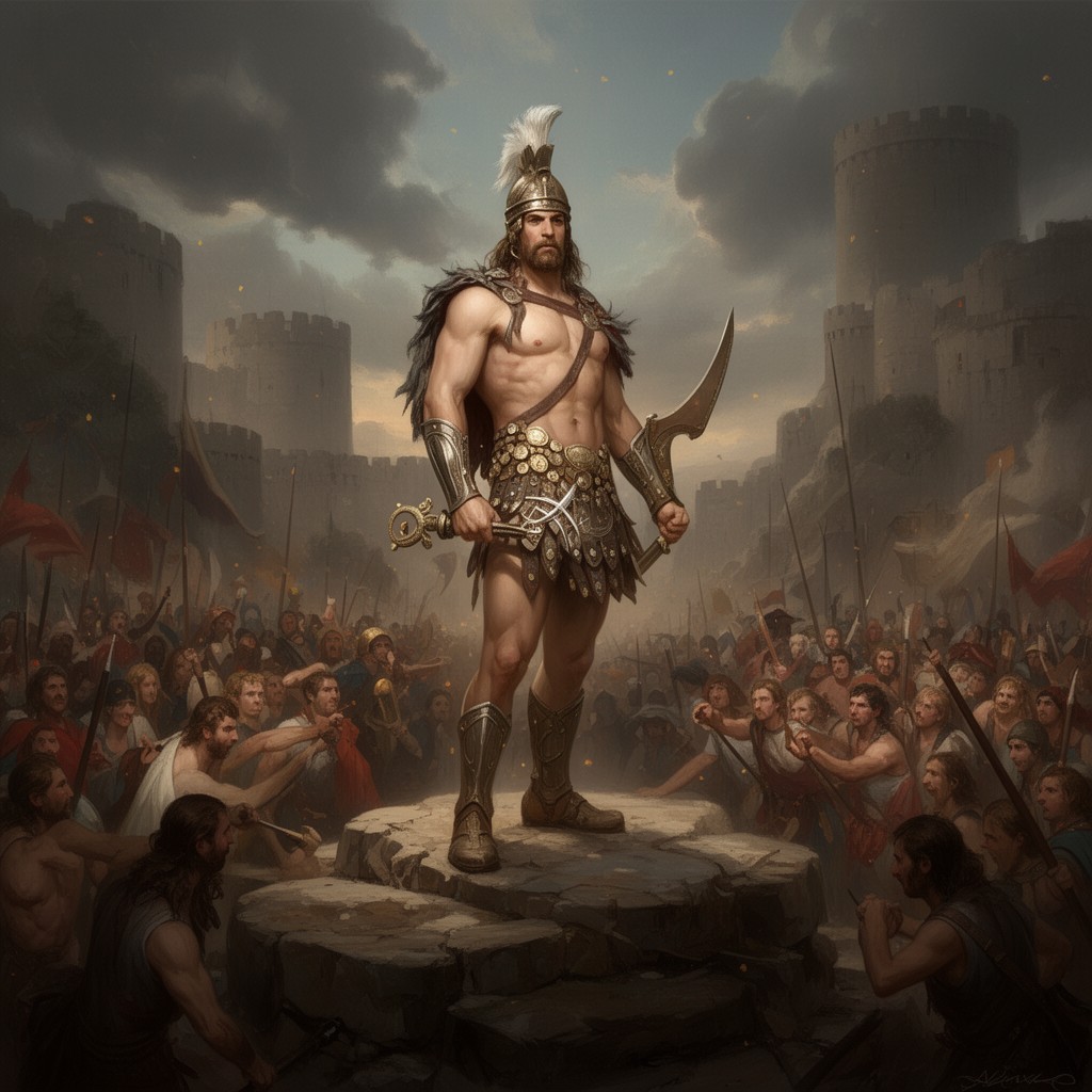 AI-generated illustration of Achilles