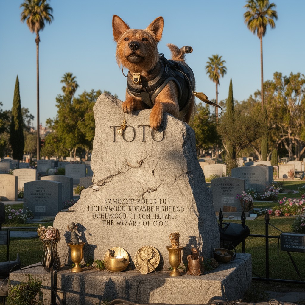 AI-generated illustration of Toto (memorial to the dog from The Wizard of Oz)