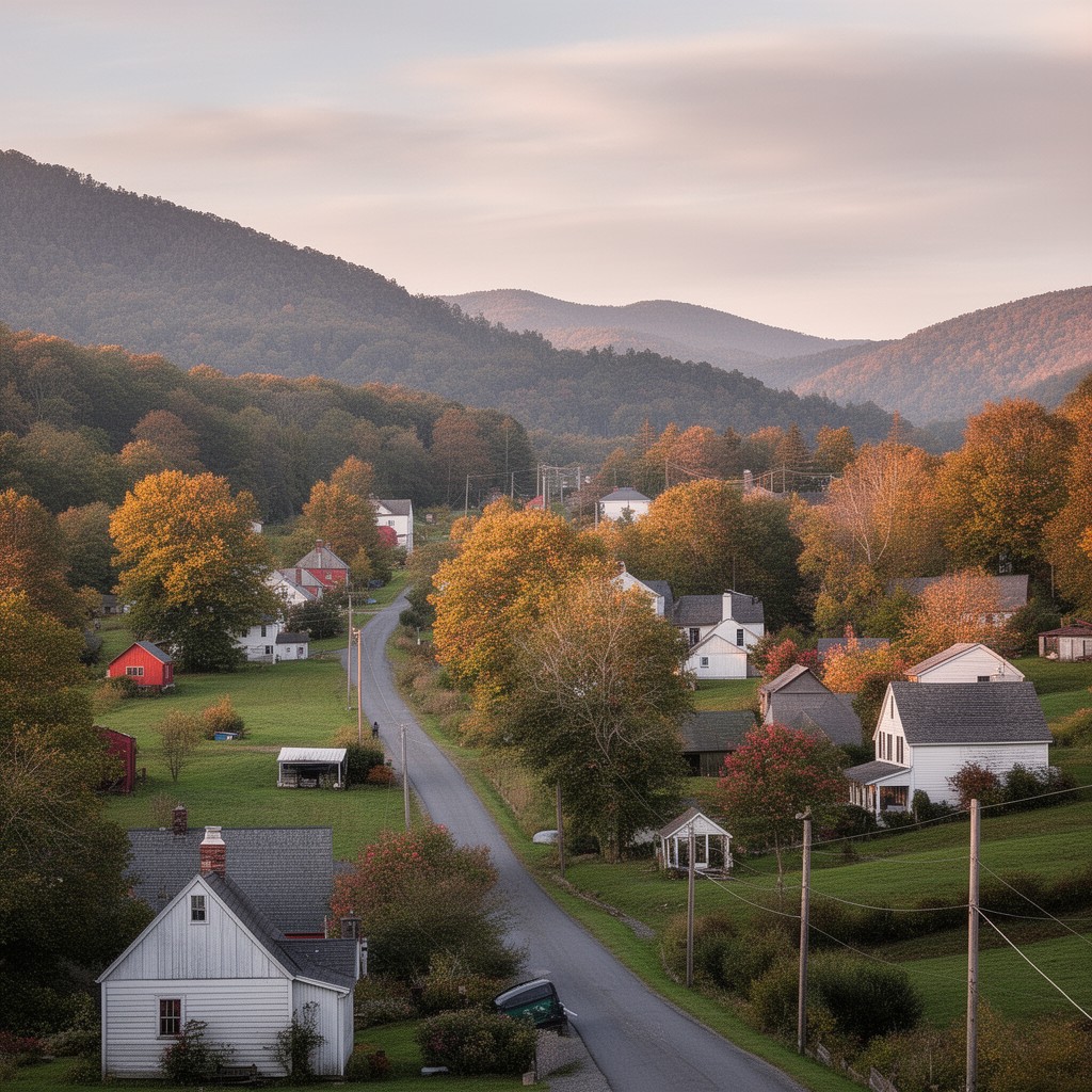 AI-generated illustration of Ashfield, Massachusetts, United States