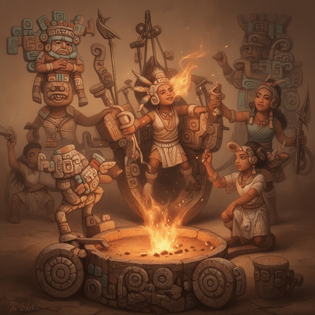 AI-generated illustration of Mixtec civilization