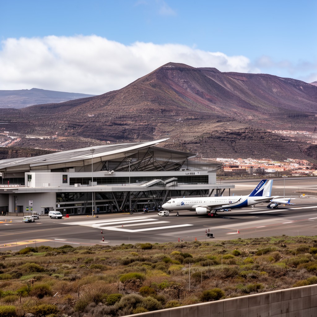 AI-generated illustration of La Palma Airport