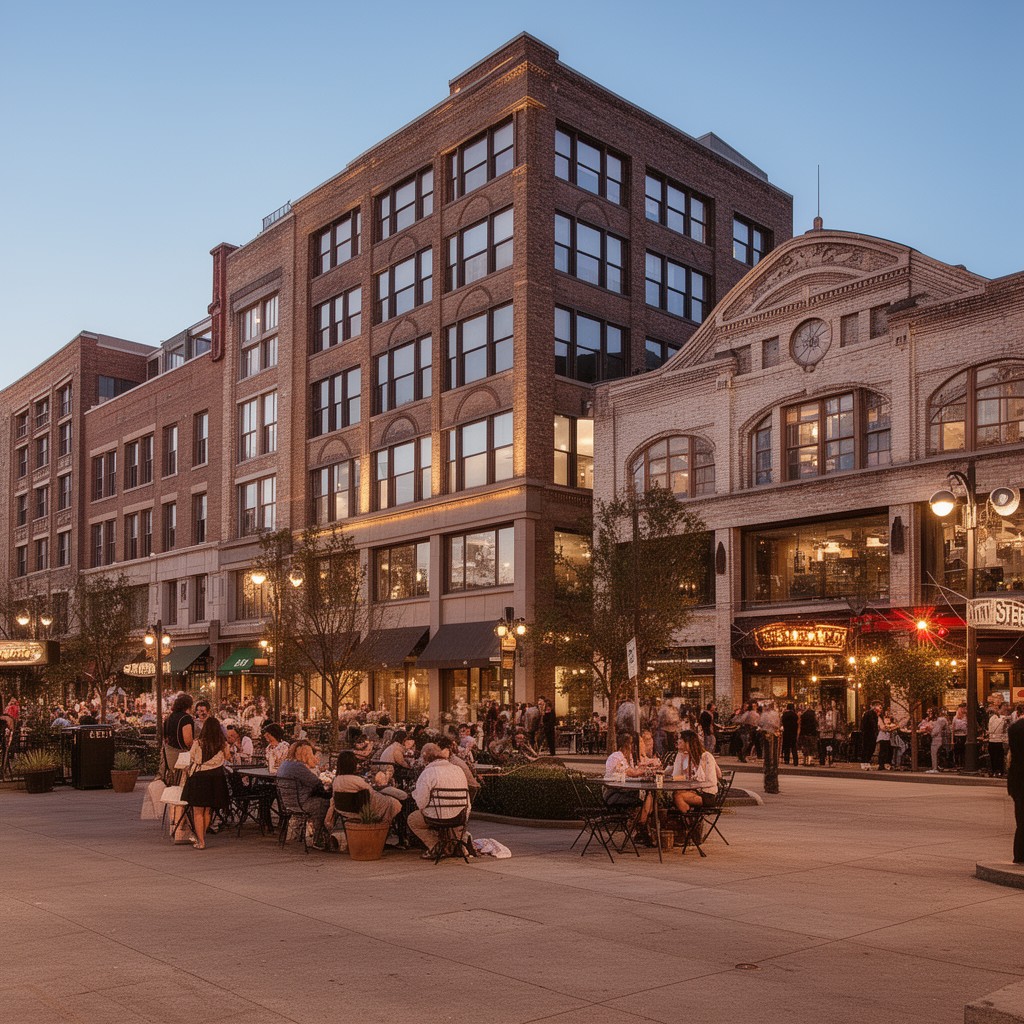 AI-generated illustration of Main Street District