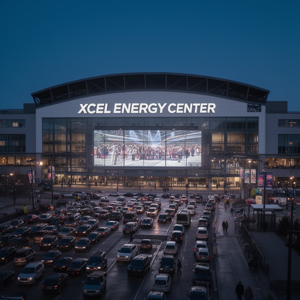 AI-generated illustration of Xcel Energy Center