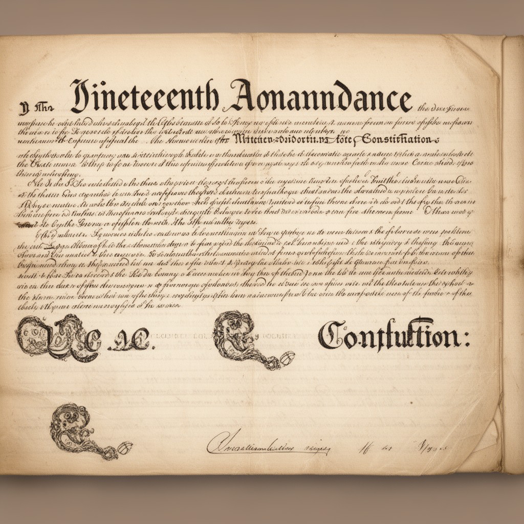 AI-generated illustration of Nineteenth Amendment to the United States Constitution
