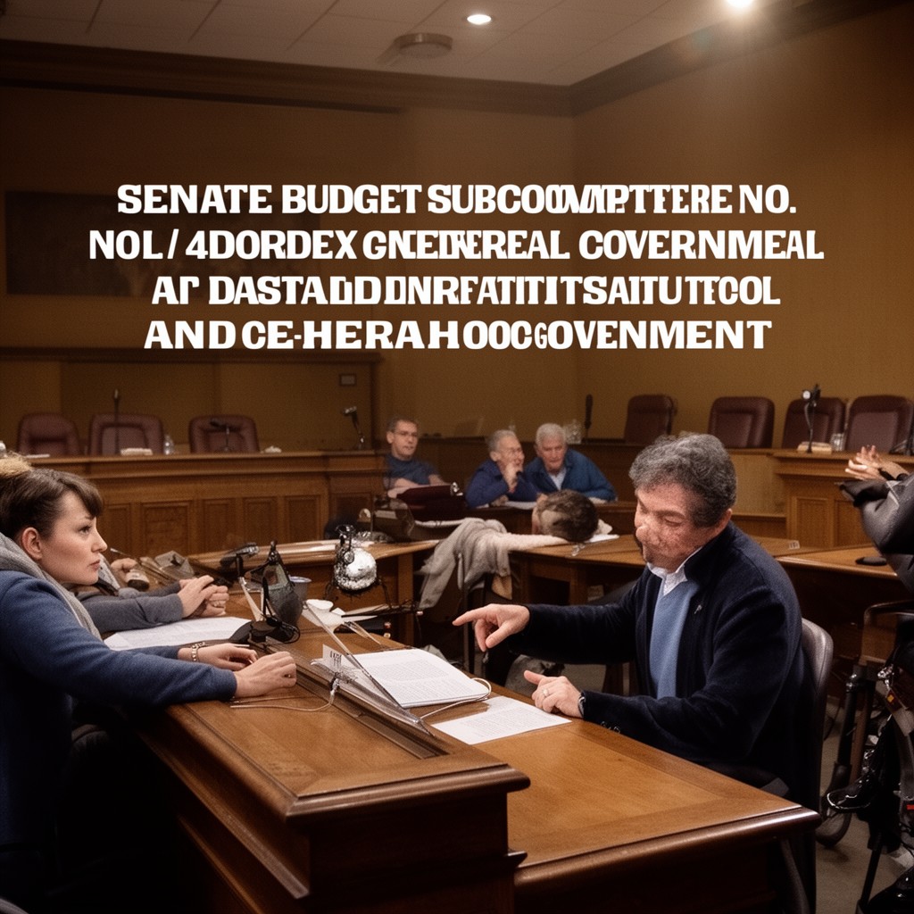 AI-generated illustration of Senate Budget Subcommittee No. 4 on State Administration and General Government