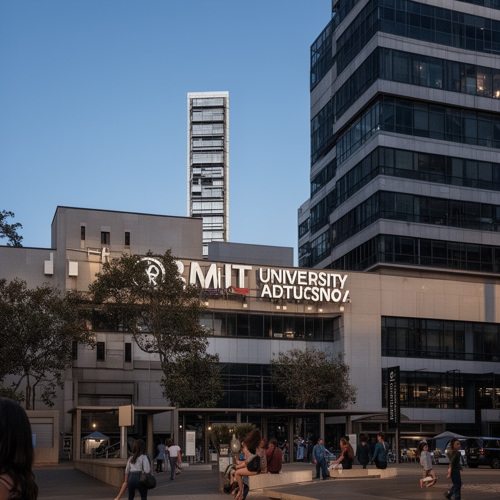 AI-generated illustration of RMIT University