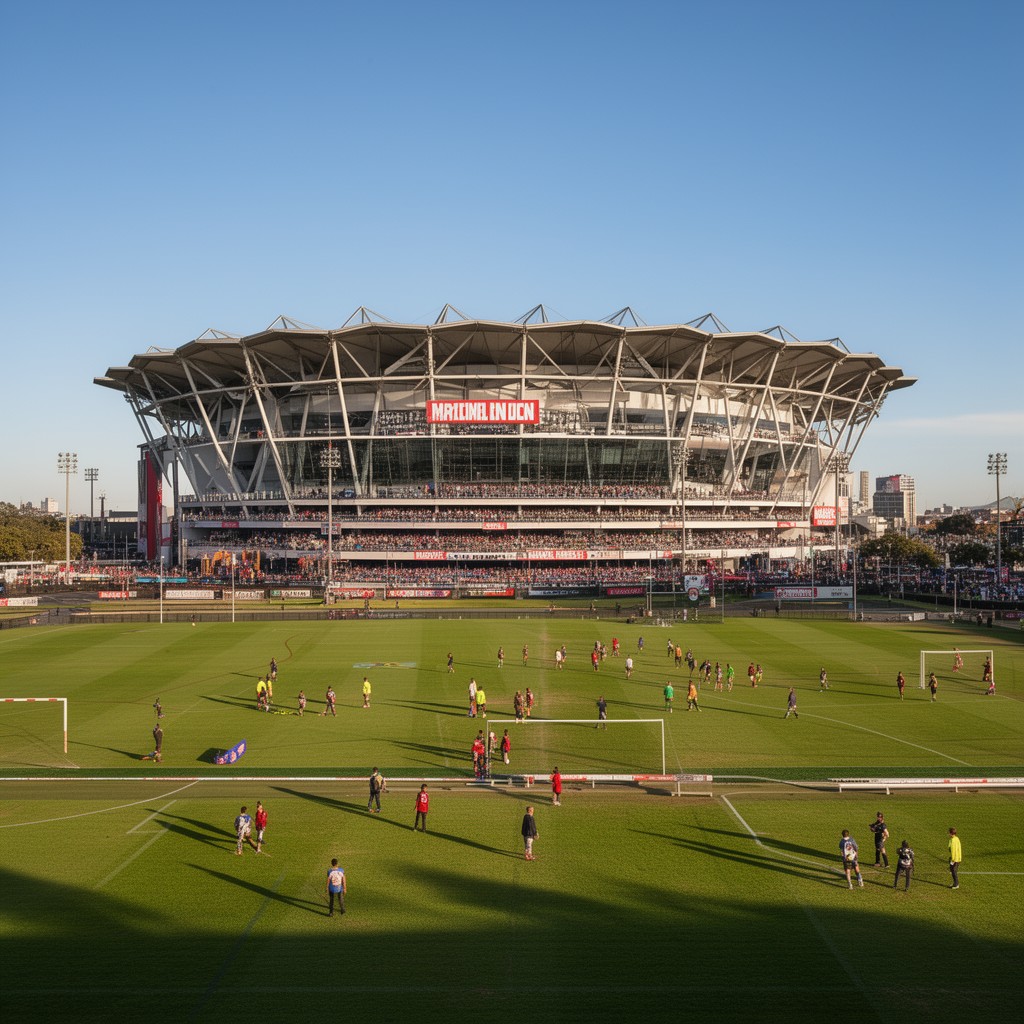 AI-generated illustration of Marvel Stadium