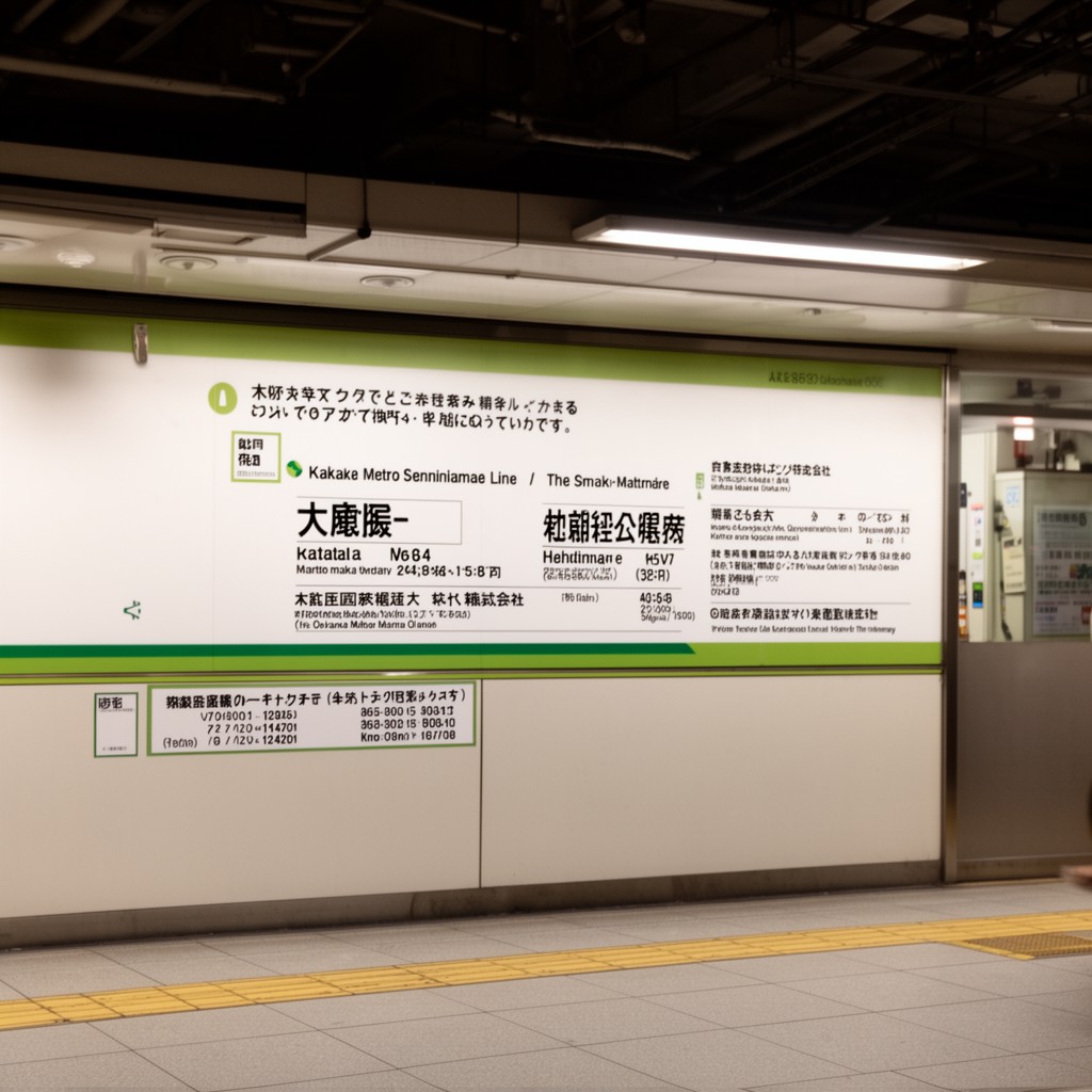 AI-generated illustration of Osaka Metro Sennichimae Line