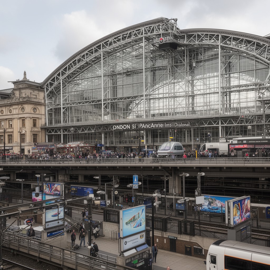 AI-generated illustration of London St Pancras International