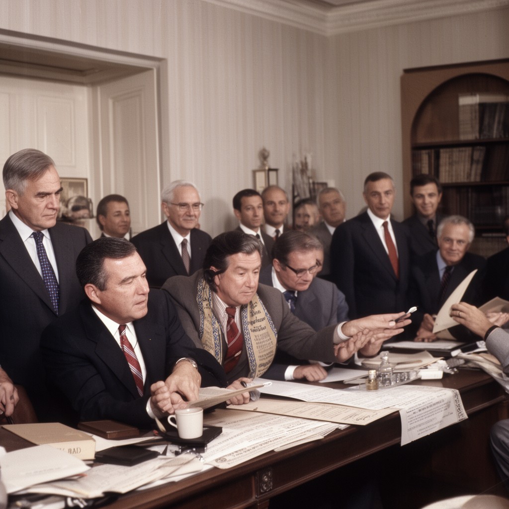AI-generated illustration of pardon of Richard Nixon