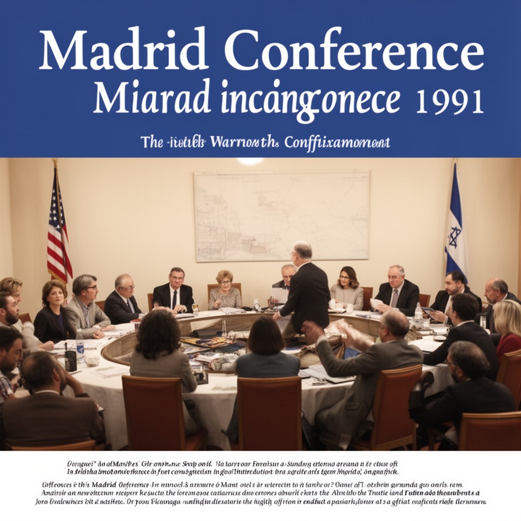 AI-generated illustration of Madrid Conference of 1991