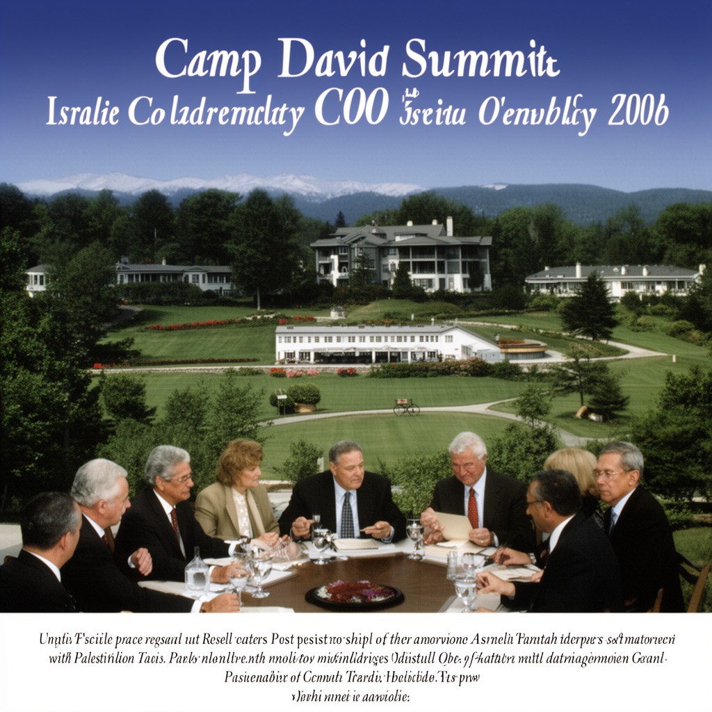 AI-generated illustration of Camp David Summit 2000