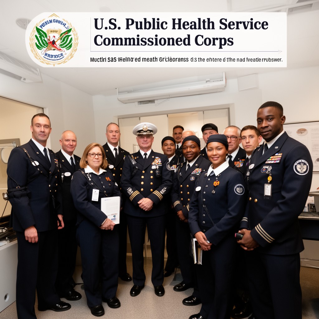 AI-generated illustration of U.S. Public Health Service Commissioned Corps officers