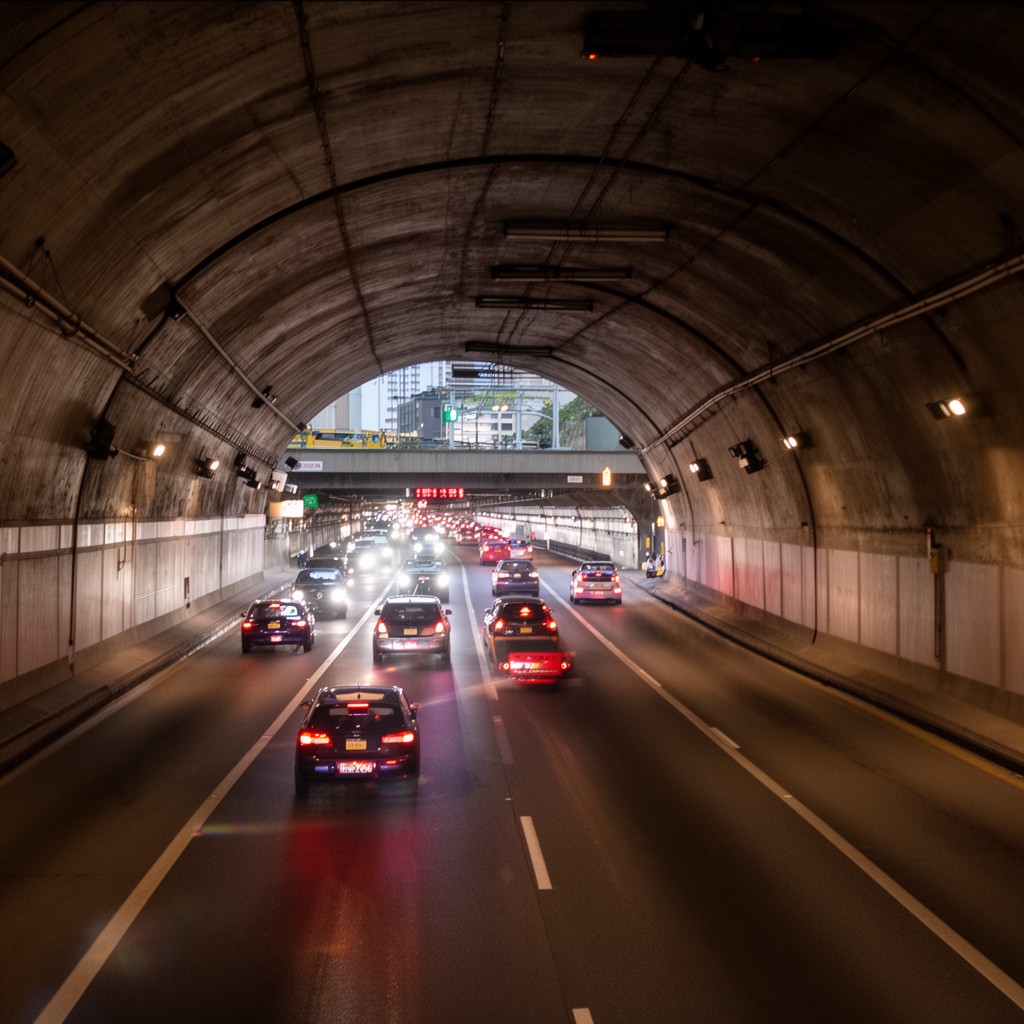 AI-generated illustration of Lincoln Tunnel