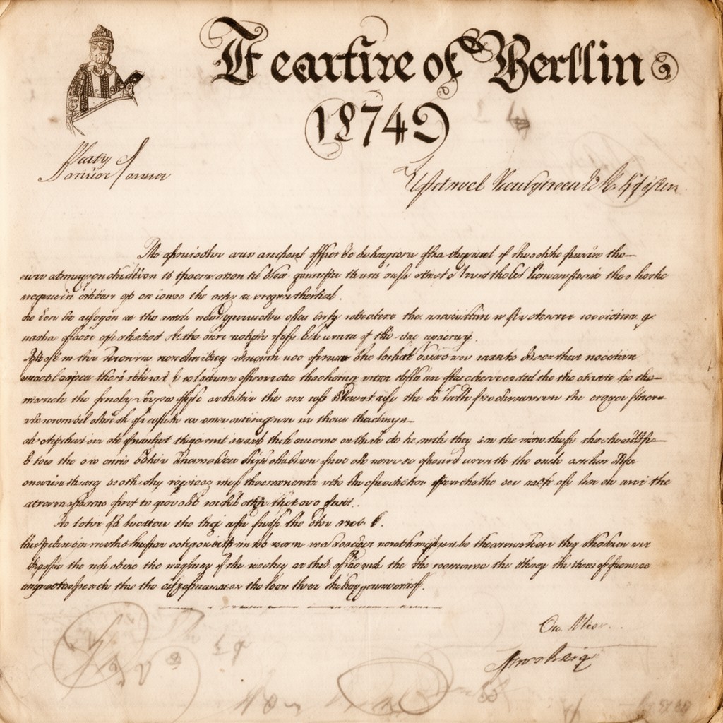 AI-generated illustration of Treaty of Berlin (1742)