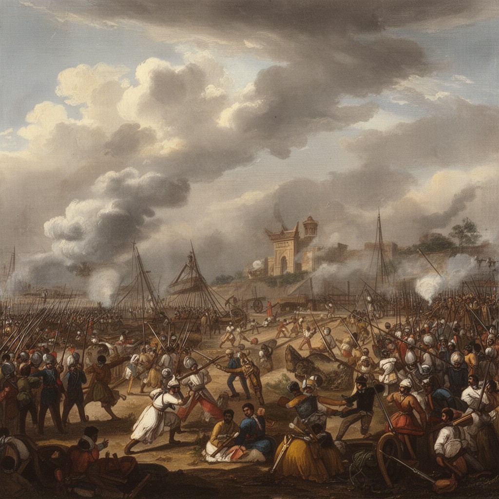AI-generated illustration of Battle of Buxar