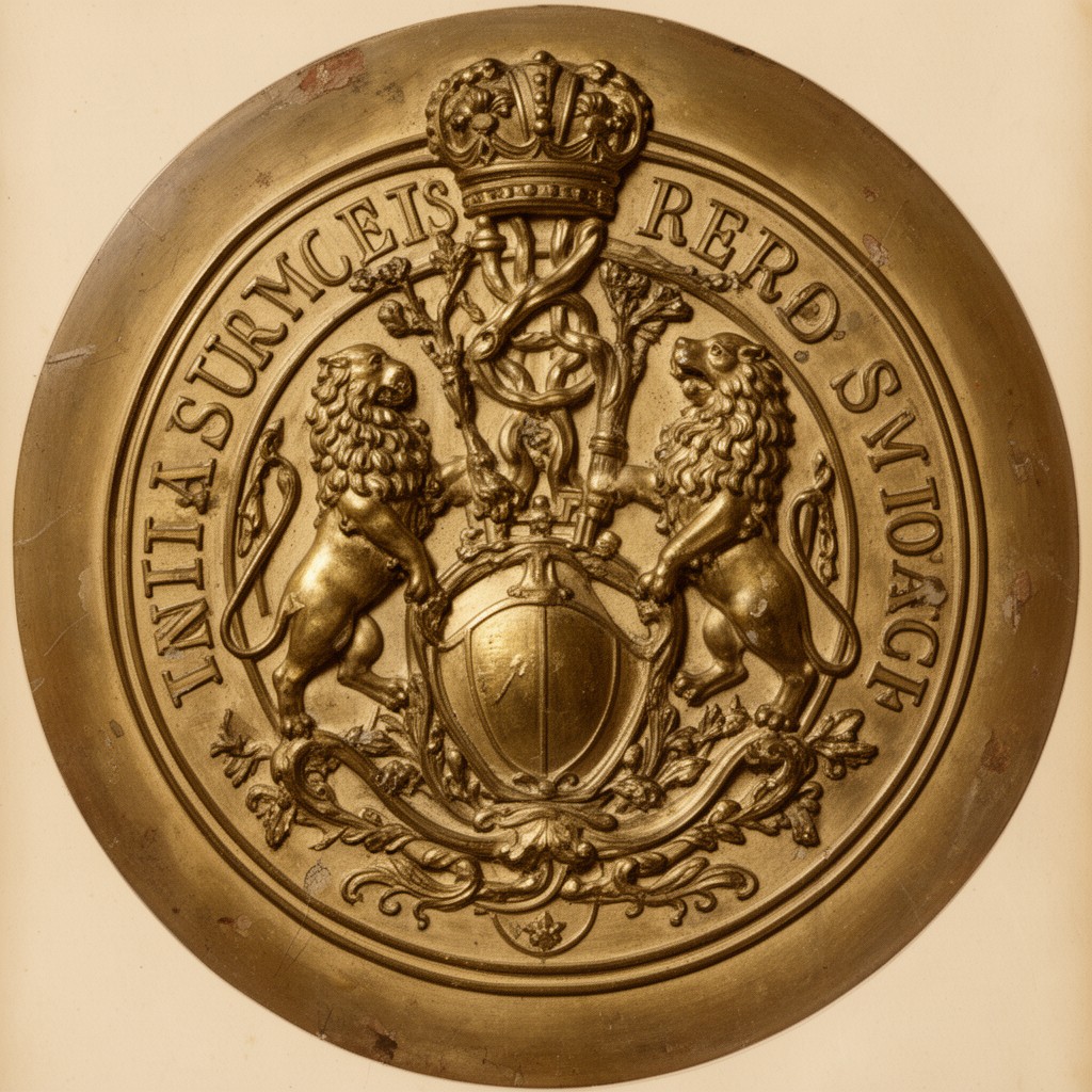 AI-generated illustration of Great Seal of the Realm (Indian version)