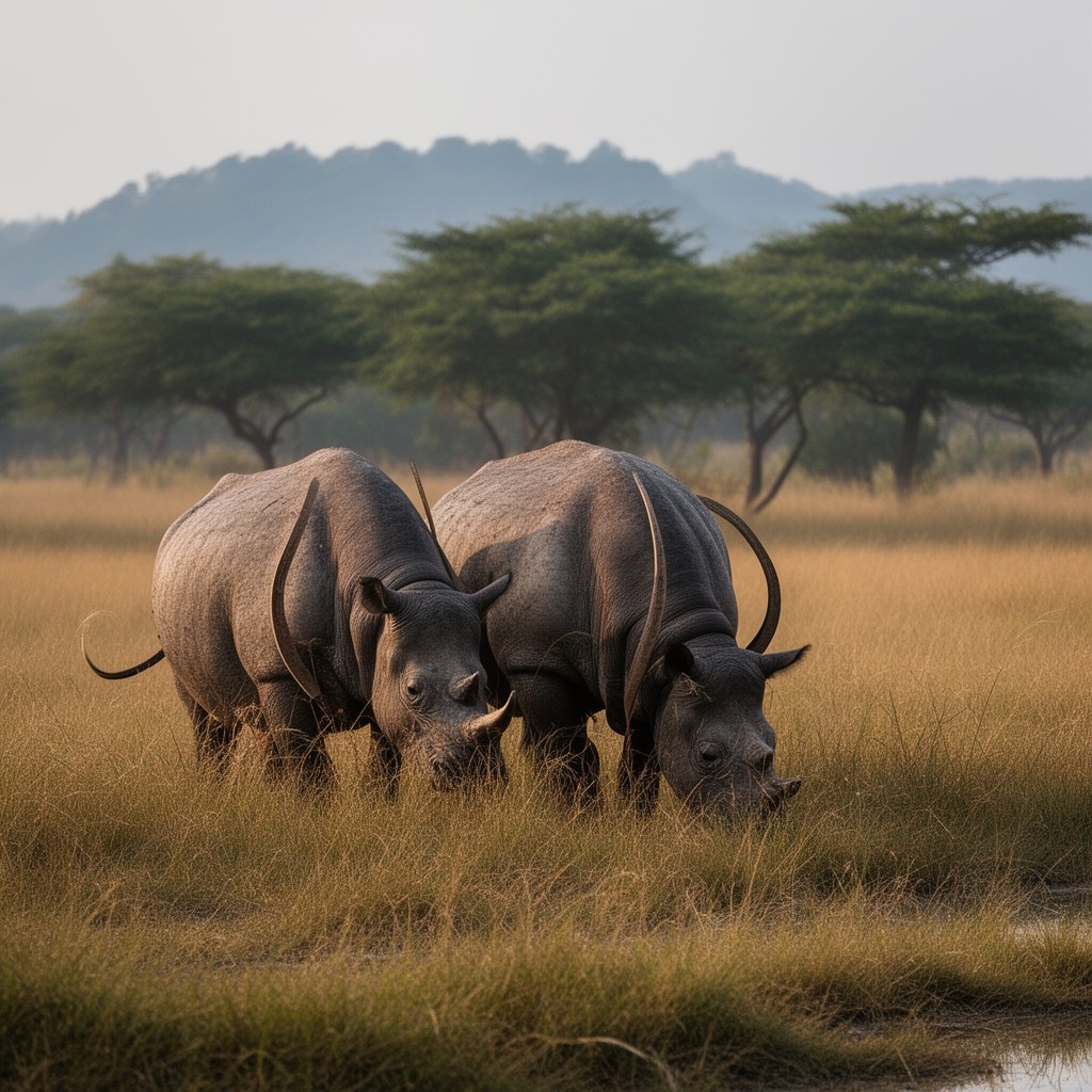 AI-generated illustration of Kaziranga National Park