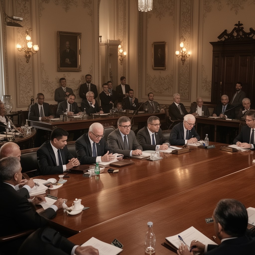 AI-generated illustration of Round Table Conferences
