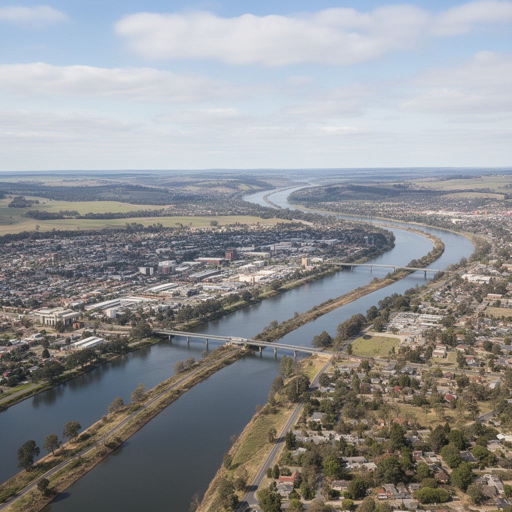 AI-generated illustration of Wodonga