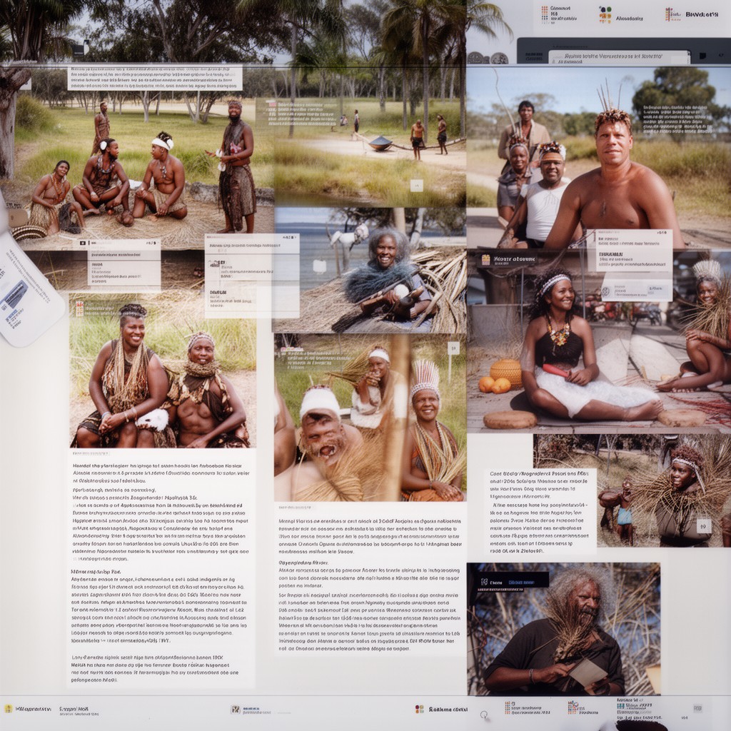 AI-generated illustration of Ngarrindjeri people