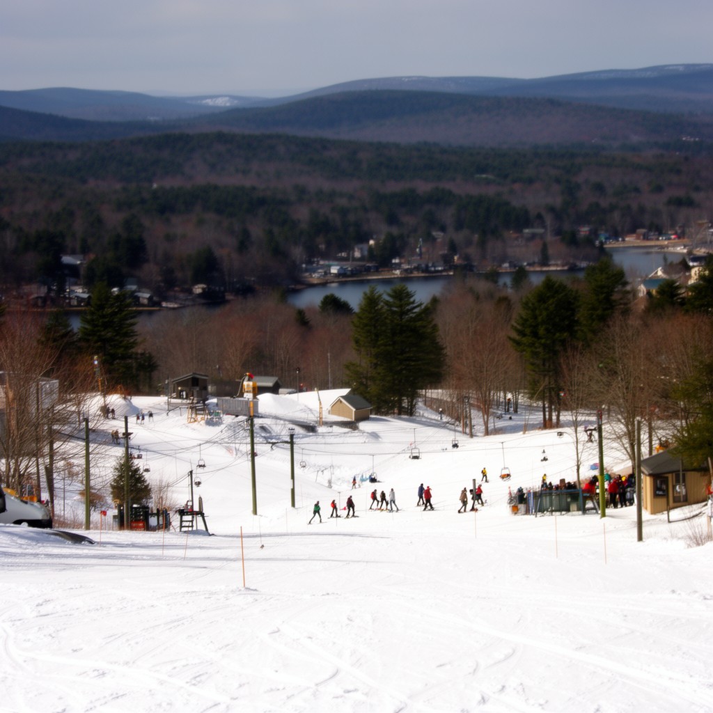 AI-generated illustration of McCauley Mountain Ski Area