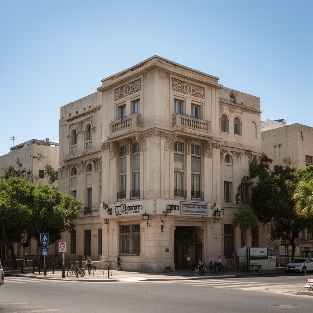 AI-generated illustration of Dizengoff House