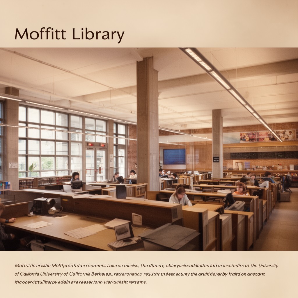 AI-generated illustration of Moffitt Library