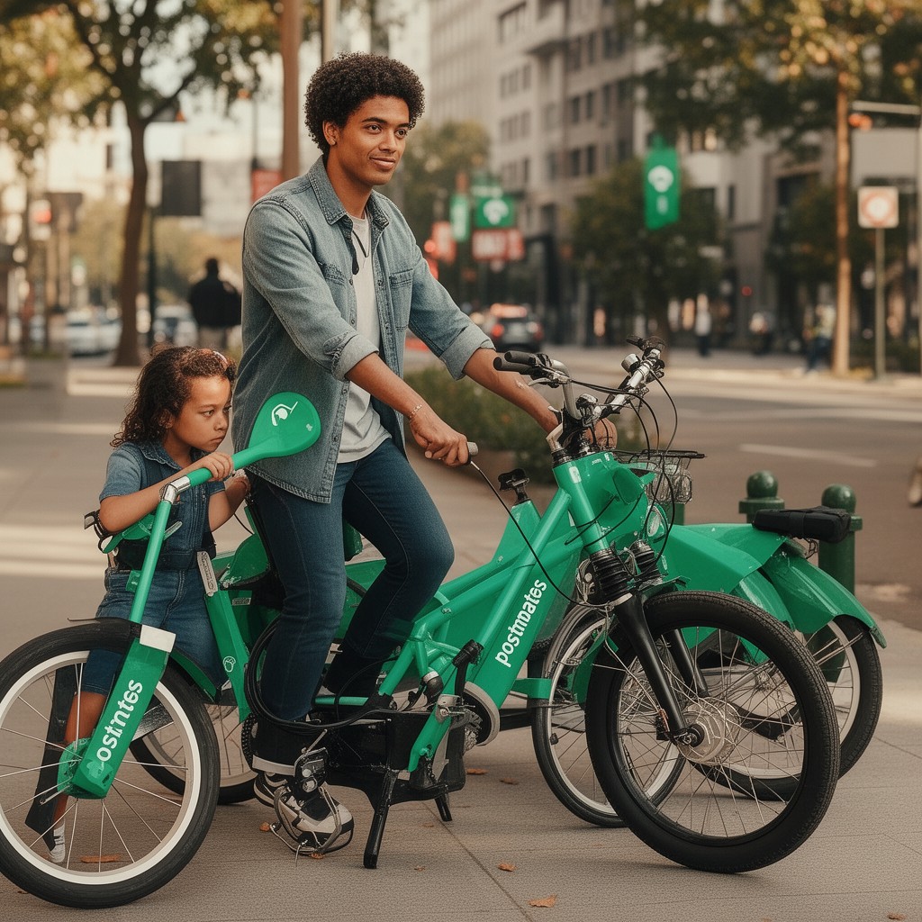 AI-generated illustration of Postmates