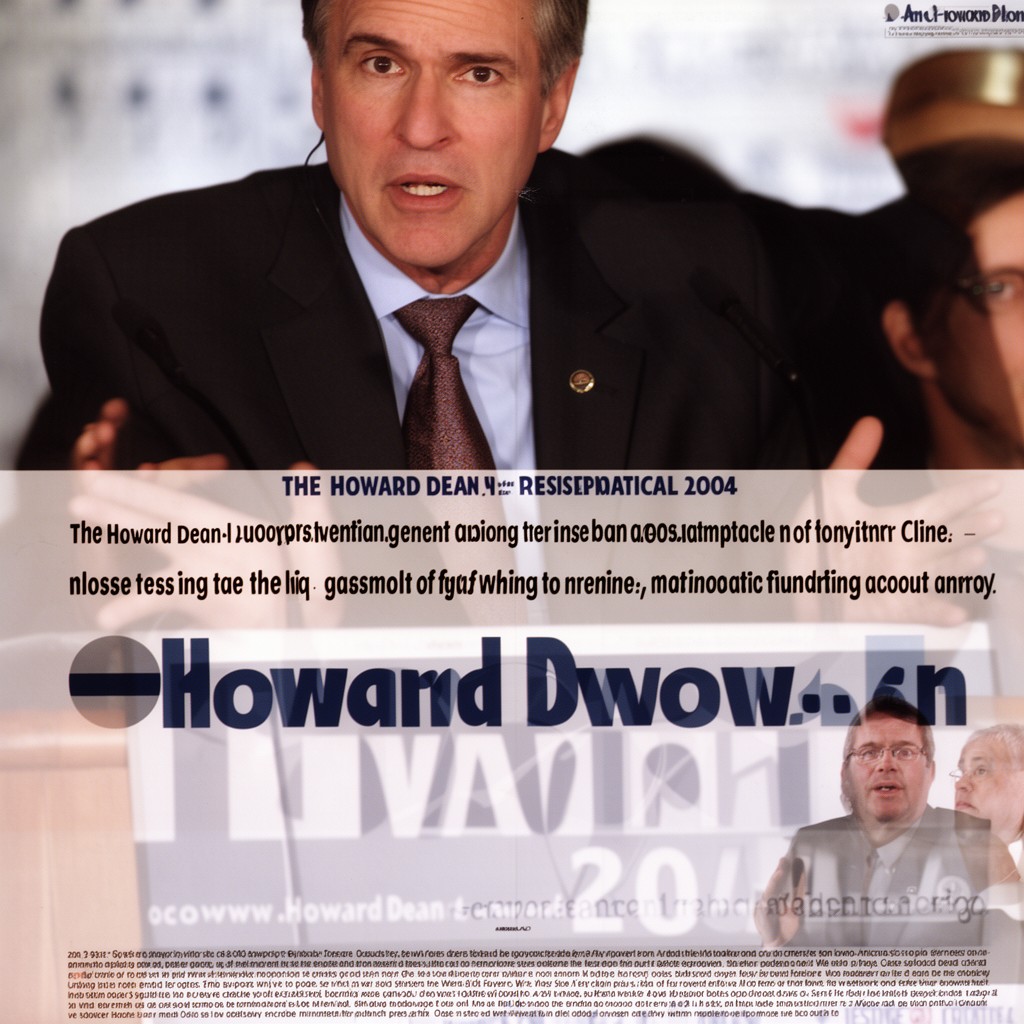 AI-generated illustration of Howard Dean 2004 presidential campaign