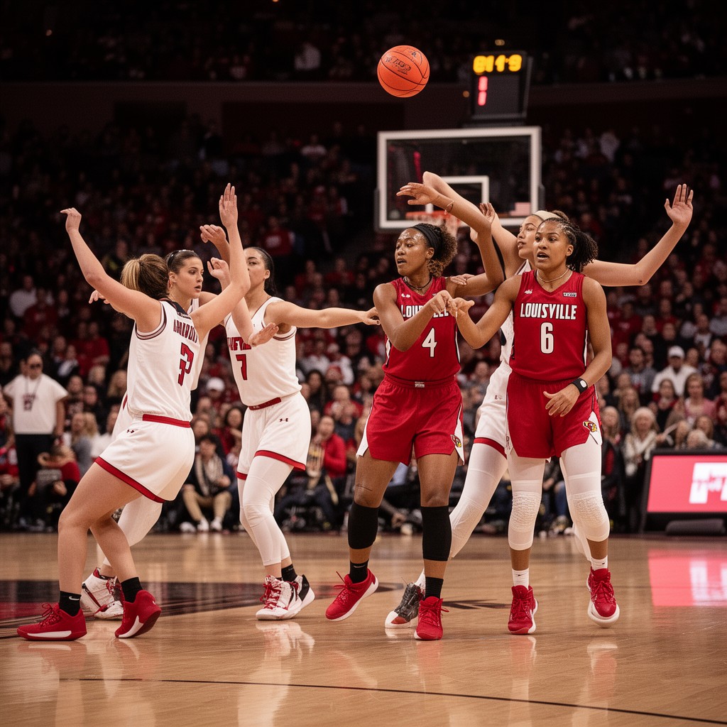 AI-generated illustration of Louisville Cardinals women’s basketball