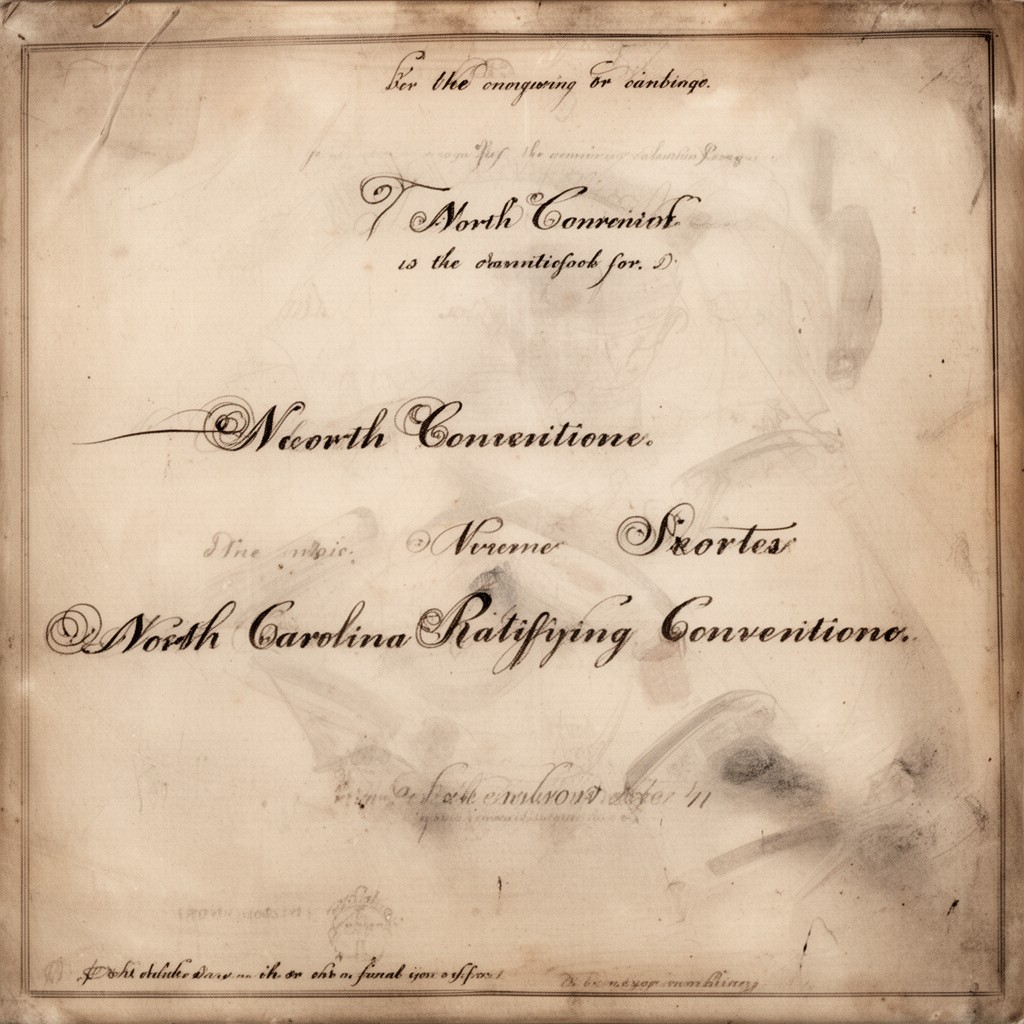AI-generated illustration of North Carolina ratifying conventions for the U.S. Constitution