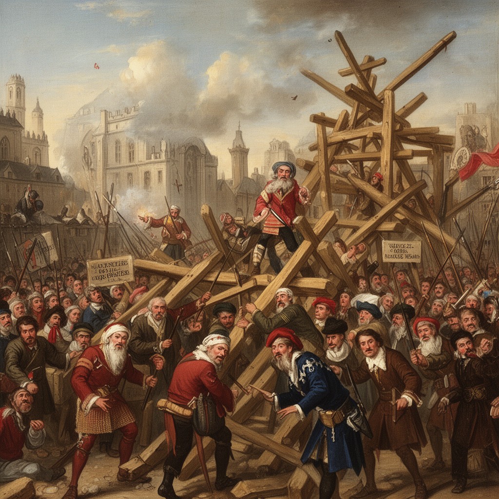 AI-generated illustration of Day of the Barricades