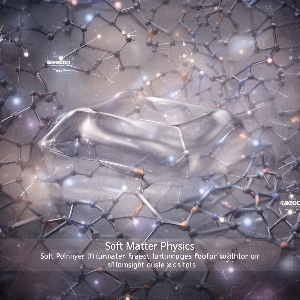 AI-generated illustration of soft matter physics
