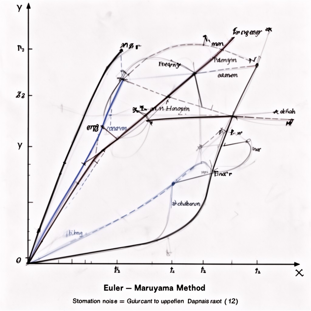 AI-generated illustration of Euler–Maruyama method