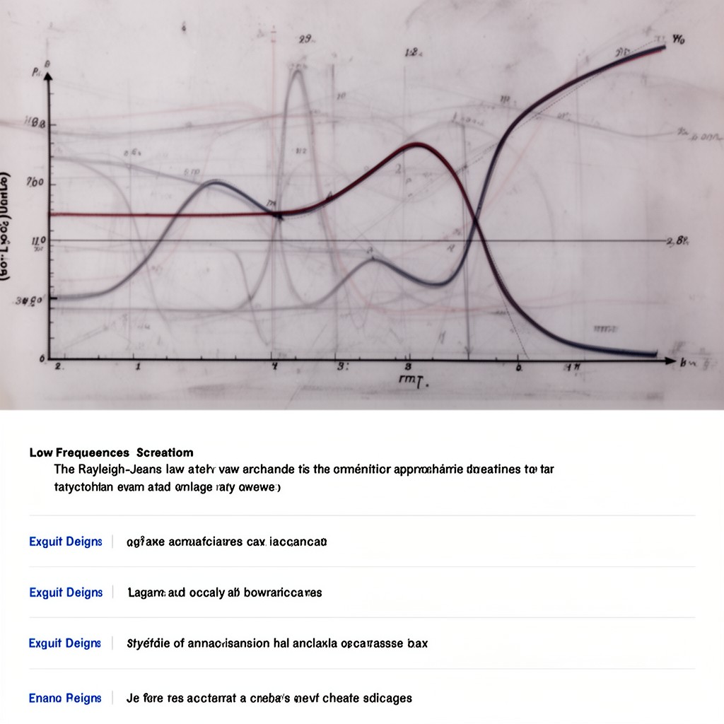 AI-generated illustration of Rayleigh–Jeans law at low frequencies
