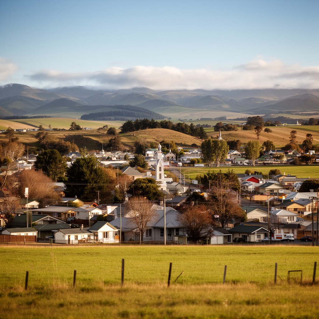 AI-generated illustration of Waimate, New Zealand