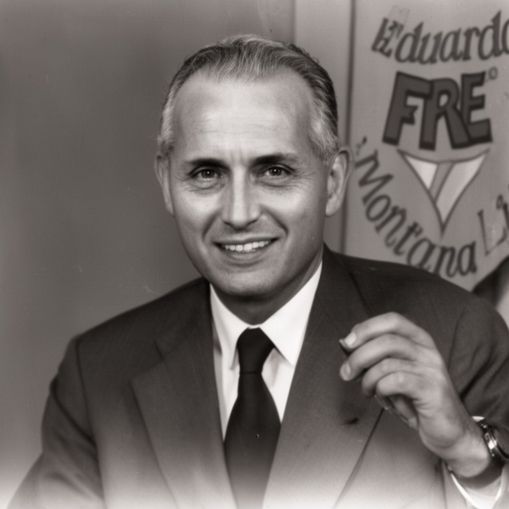 AI-generated illustration of Eduardo Frei Montalva