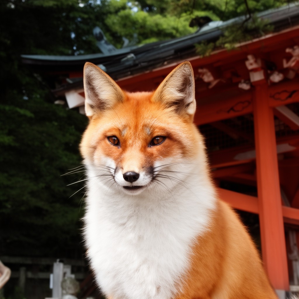 AI-generated illustration of Inari Ōkami
