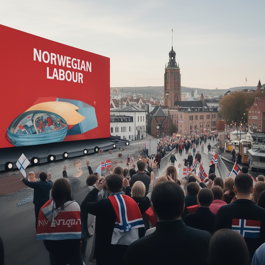 AI-generated illustration of Norwegian Labour Party