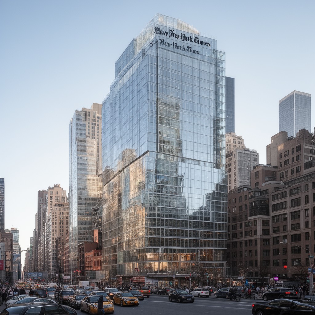 AI-generated illustration of New York Times Building