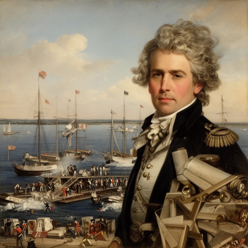 AI-generated illustration of Oliver Hazard Perry
