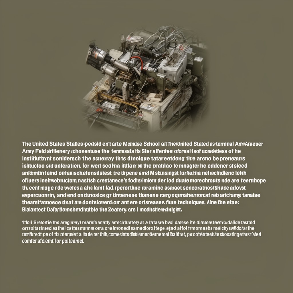 AI-generated illustration of United States Army Field Artillery School