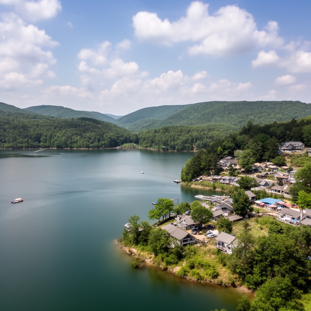 AI-generated illustration of Melton Hill Lake