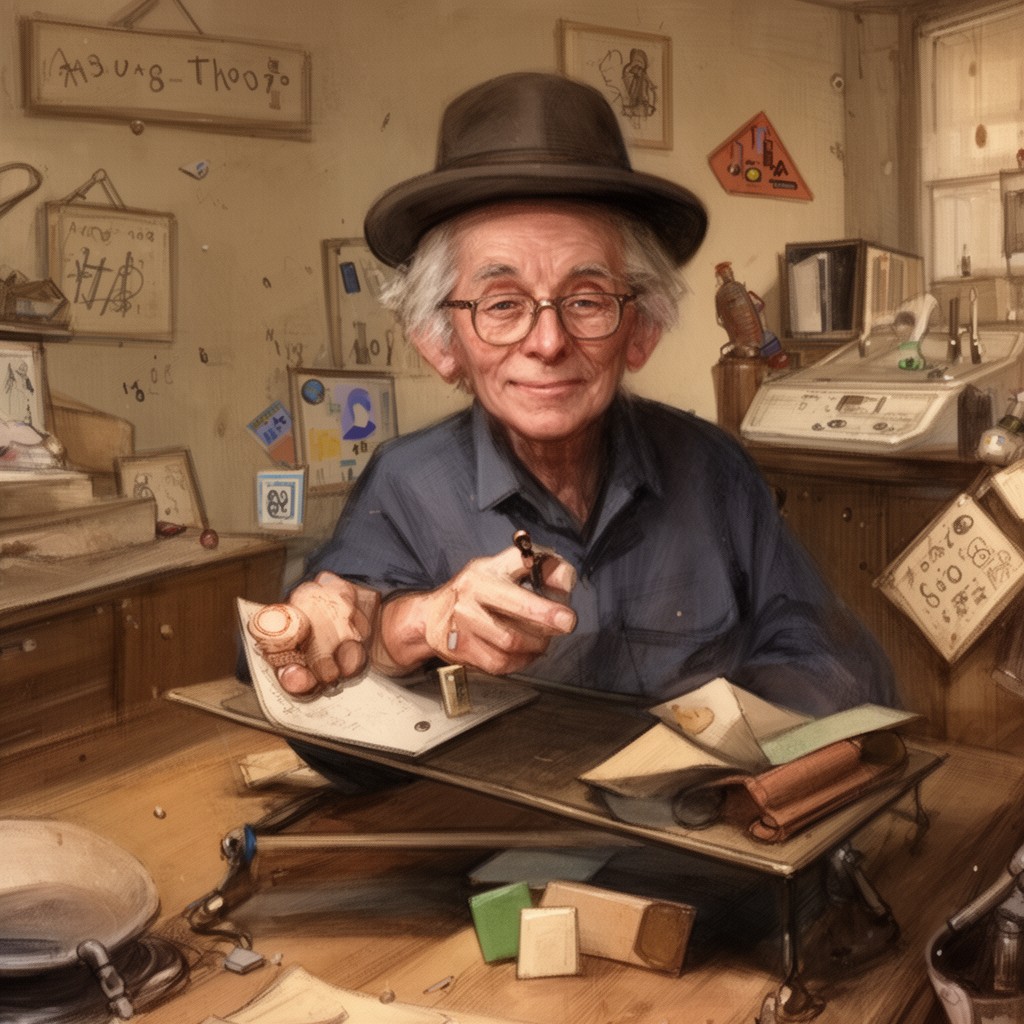 AI-generated illustration of Richard K. Guy