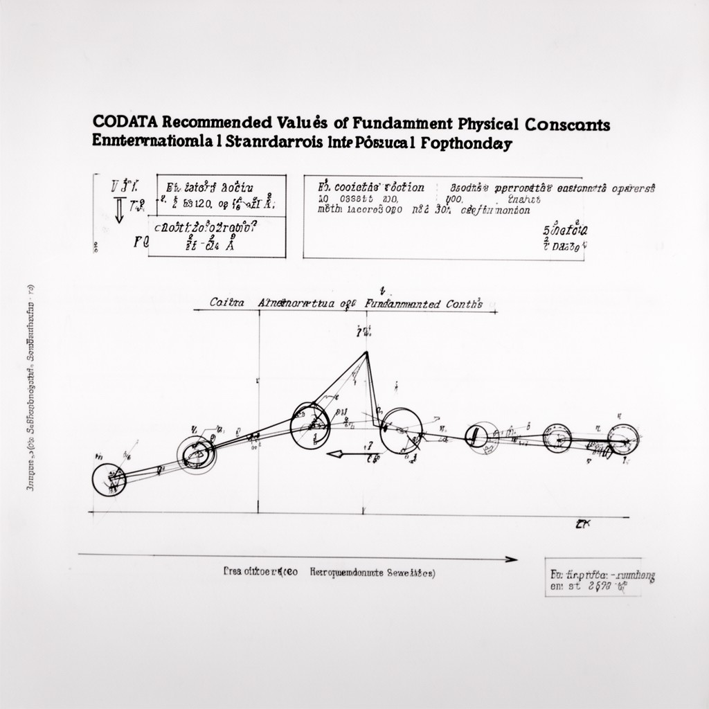 AI-generated illustration of CODATA recommended values of the fundamental physical constants