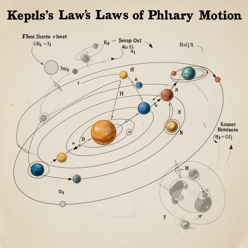 AI-generated illustration of Kepler’s laws of planetary motion