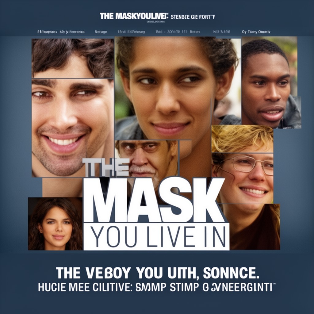 AI-generated illustration of The Mask You Live In